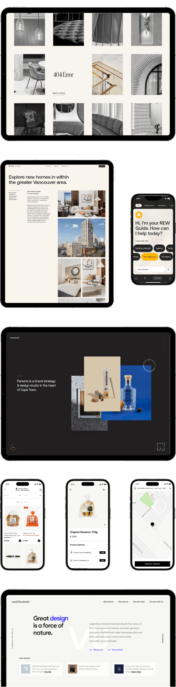 Project interface reference collage
