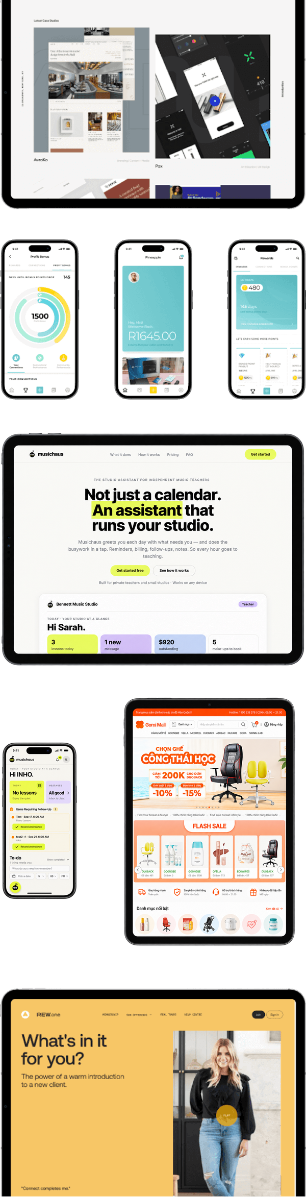 Project interface reference collage