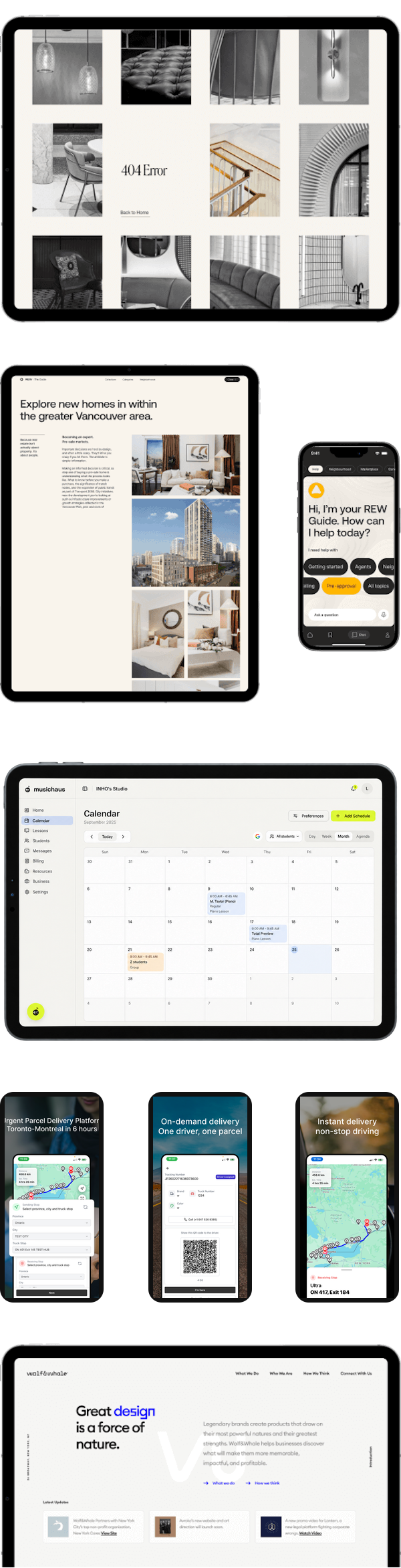 Project interface reference collage