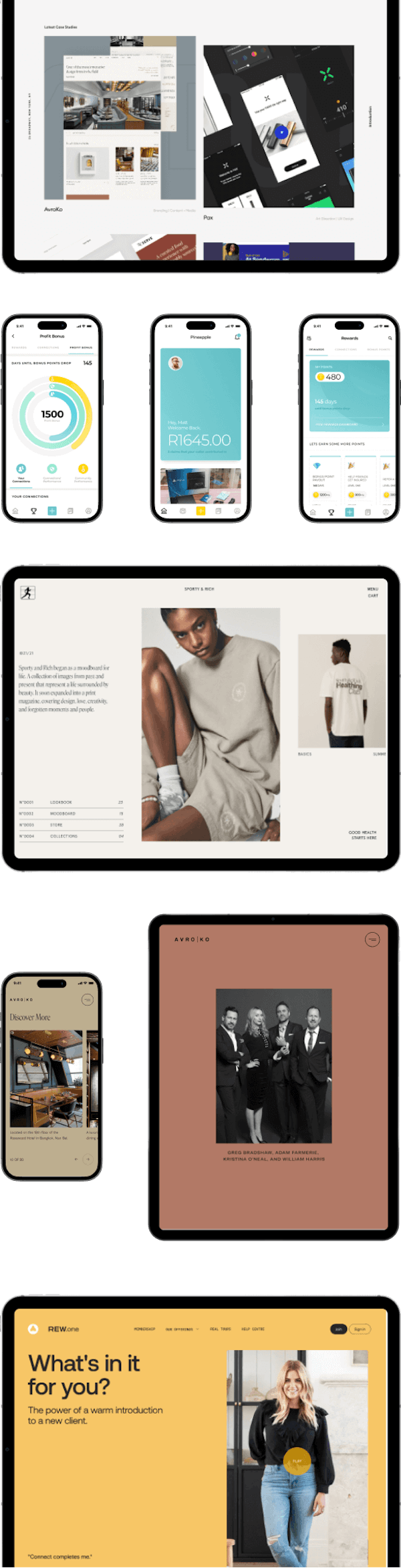 Project interface reference collage