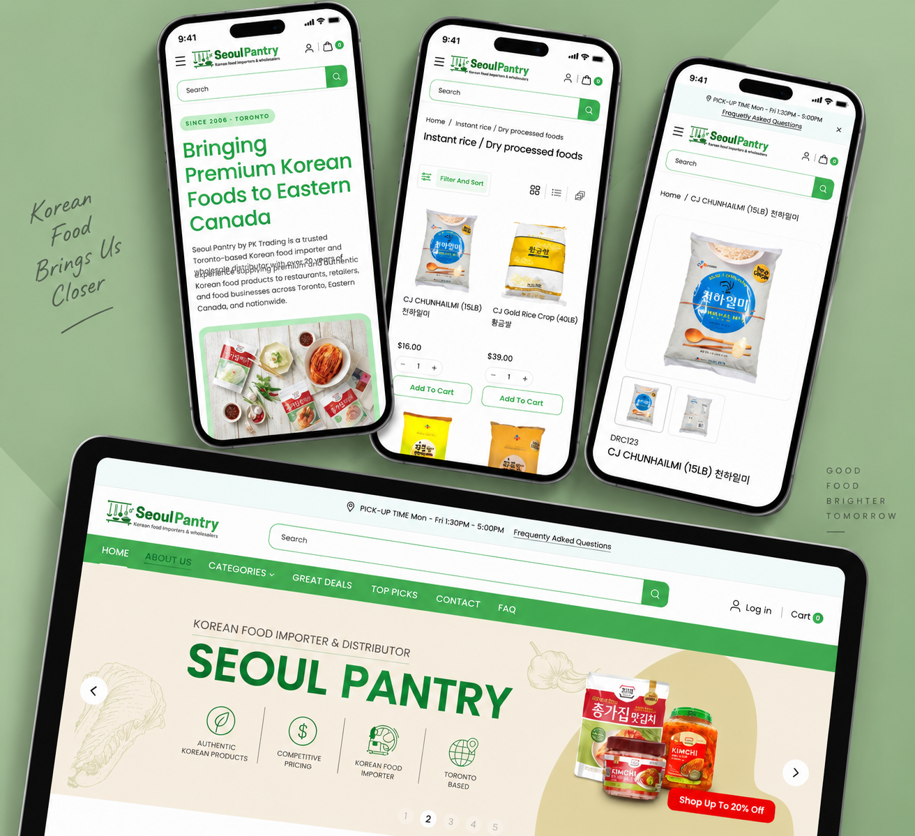 The Seoul Pantry storefront, showcasing Korean ingredients and pantry essentials for restaurants and retailers.